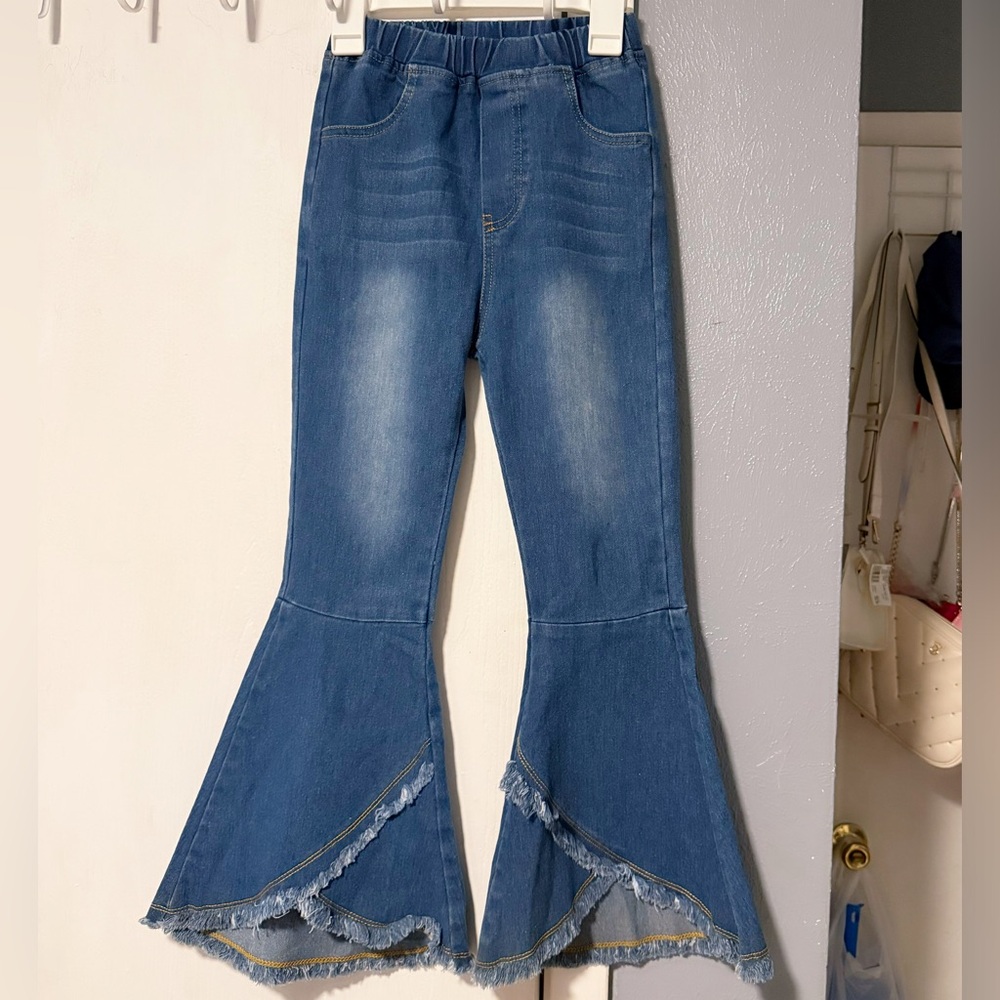 Shein Girls Flare Blue Jeans